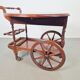 Vintage French Folding Spindle Bar Cart in Wood, 1960s