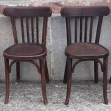 Chaises bistrot Baumann, années 50. (Lot de 4)