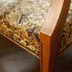 Vintage Salon Armchair with Floral Tapestry Upholstery and Scroll Armrests