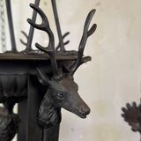 Tripod with herons, oil lamp holder, large object, bronze, Italy 19th century