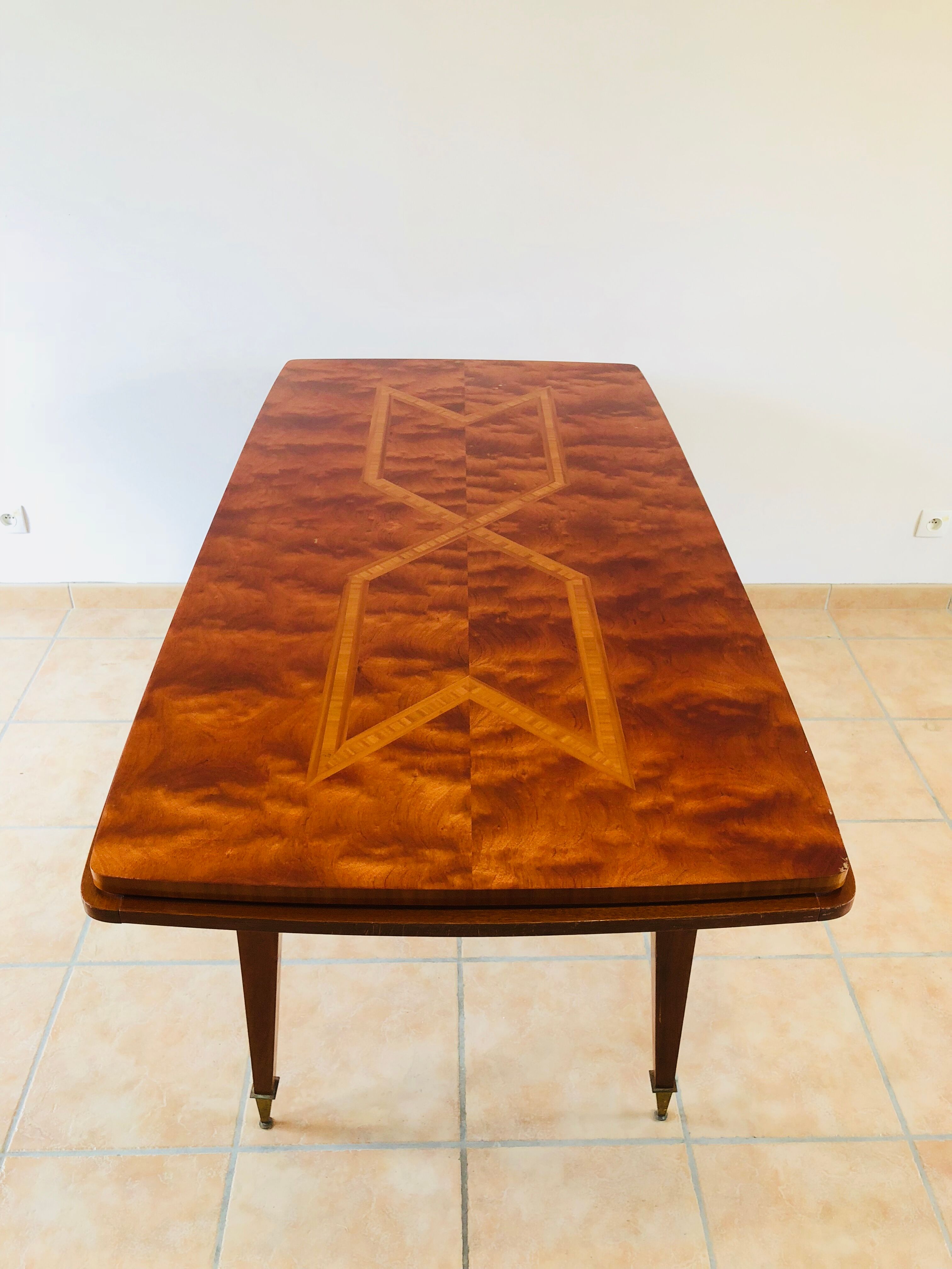 Table rectangular vintage with extension 1960