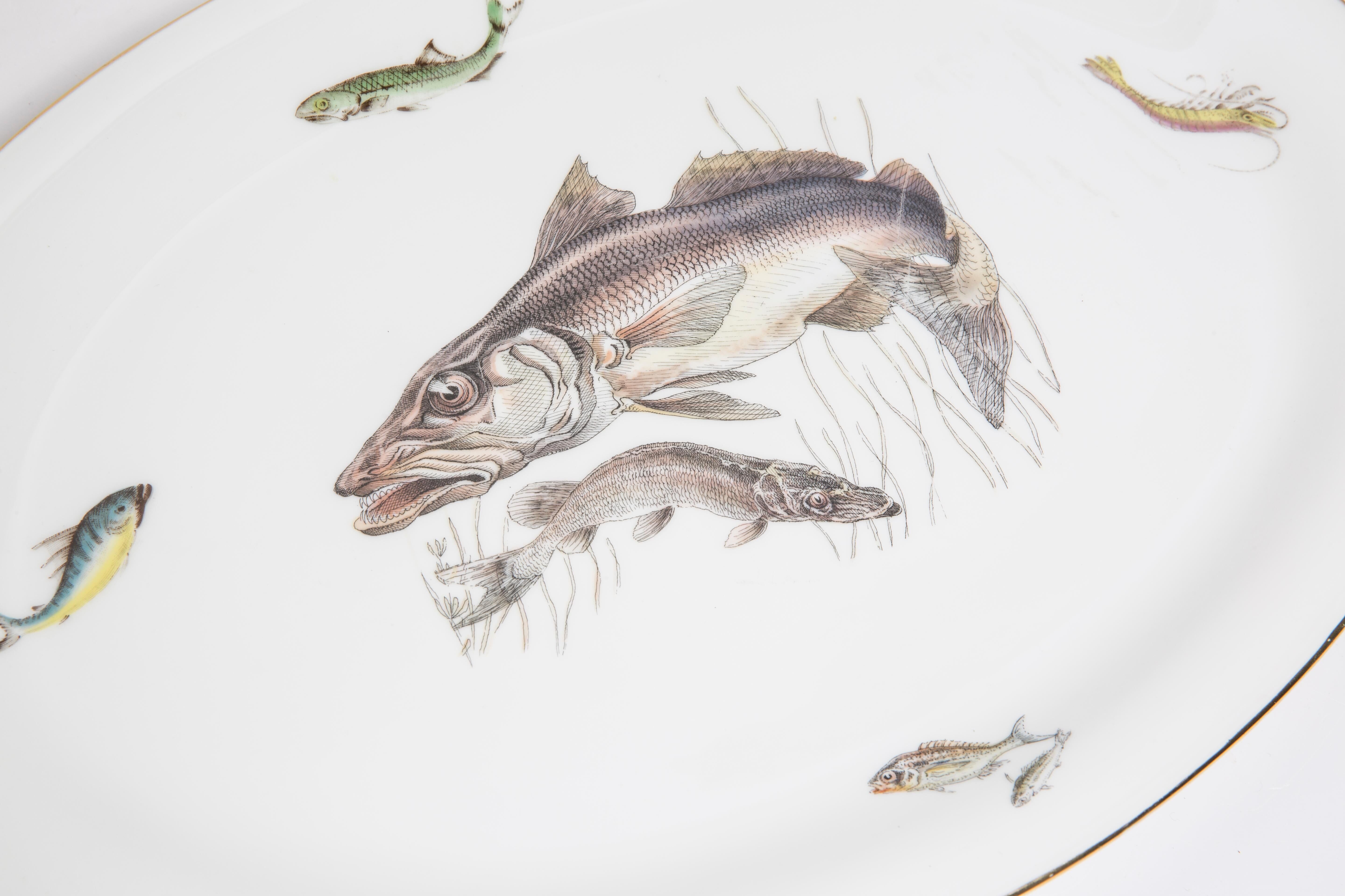 Decorative plate vintage fish mid-century, Bavaria, Germany, 1970s