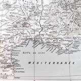 Carte de la France vintage de 1950