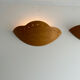 Pair of vintage wall lamps in wood France 1980
