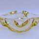Ashtray / Catch-all Mid-Century Solid Glass Murano Style & Leather 1960