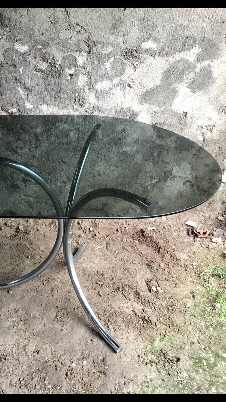 Smoked glass table