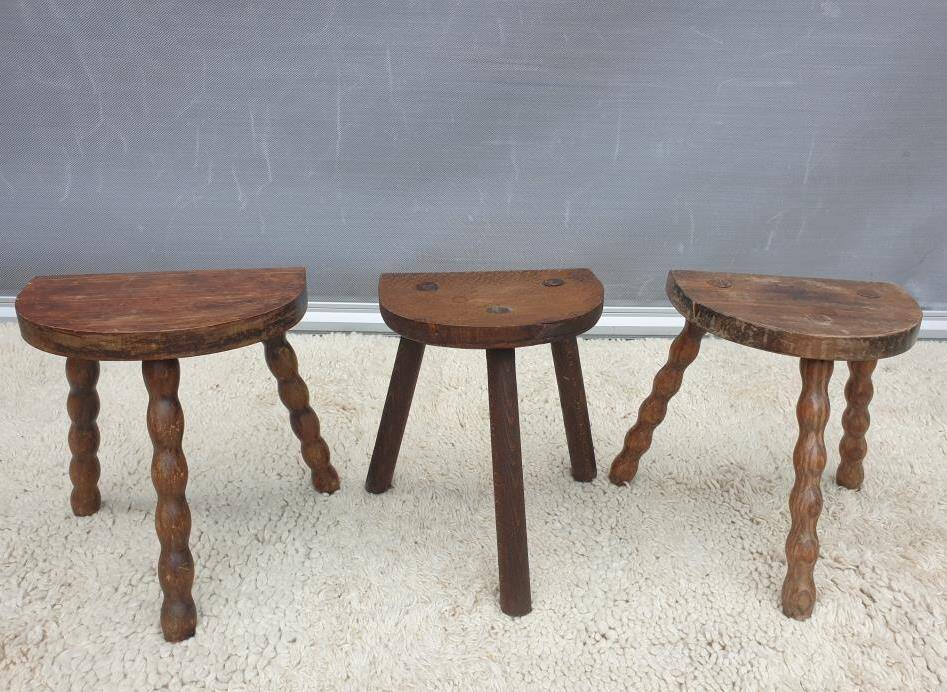 Trio of Nature decorative milking stools