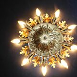 Set of 2 Large Florentine Chandelier Ceiling Lamps  by Banci Firenze Italy Regency Hollywood Style