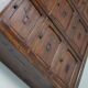 Antique french oak apothecary / filing cabinet folding doors, late 19th century