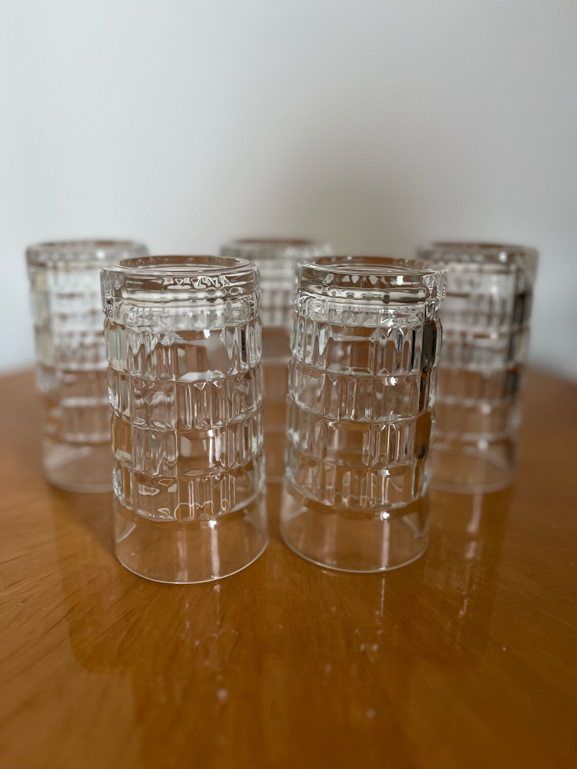 Transparent vintage whisky glasses