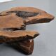 Table basse brutaliste en loupe d'orme, circa 1960