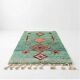 Bohémian green Berber hallway rug 75 x 280 cm