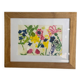 Flower painting in an antique frame