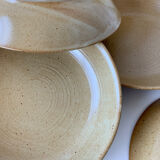 6 assiettes vintage en, grès