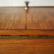 Vintage worker walnut compass feet