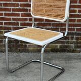 Cesca design chair model b32 in chrome white
