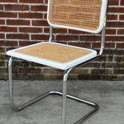 Cesca design chair model b32 in chrome white
