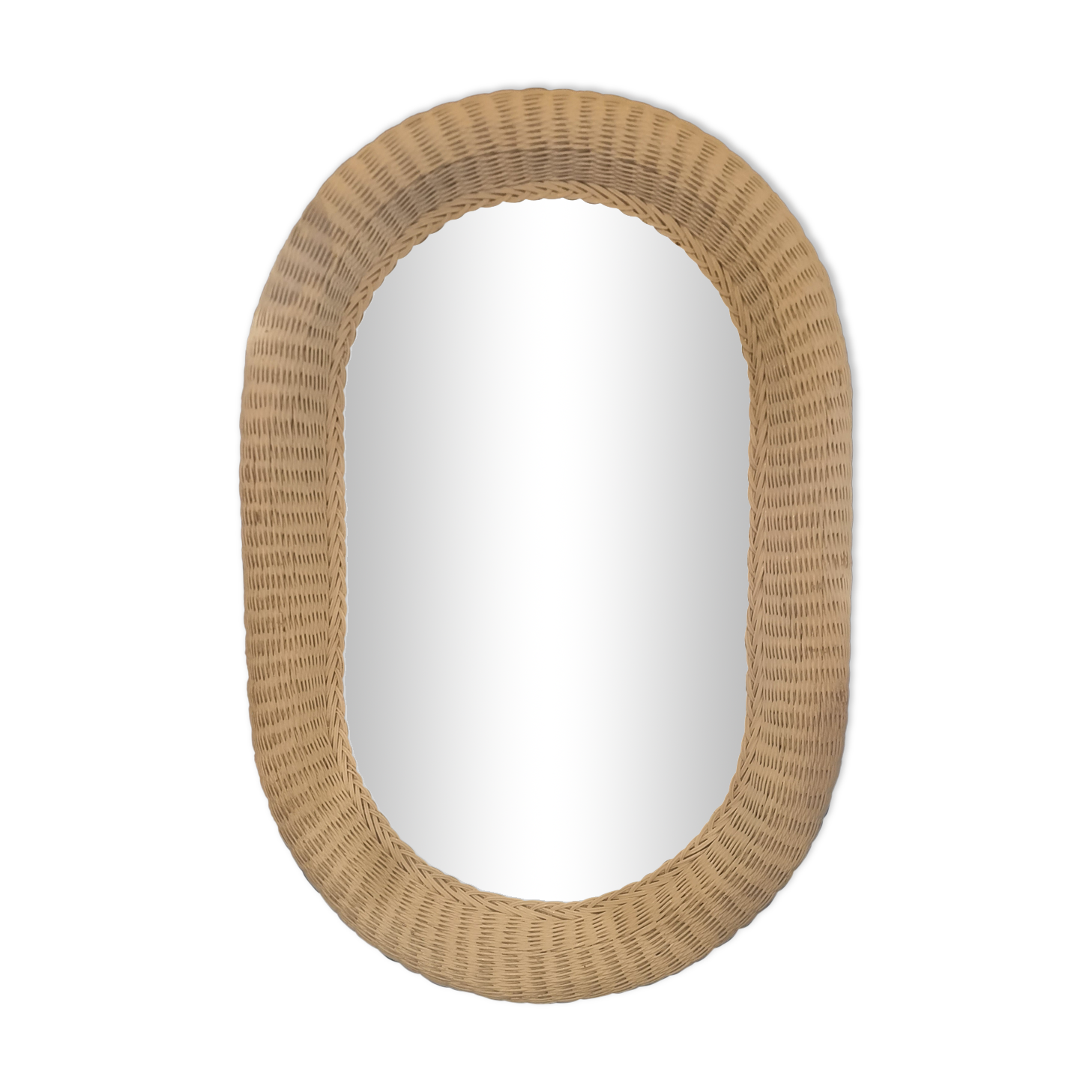 Rattan mirror 92cm