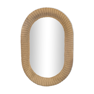 Rattan mirror 92cm