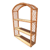 Large wall shelf in rattan