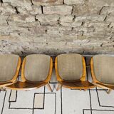 Set of 4 brutalist bistro chairs