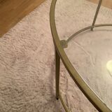 Table basse verre et laiton