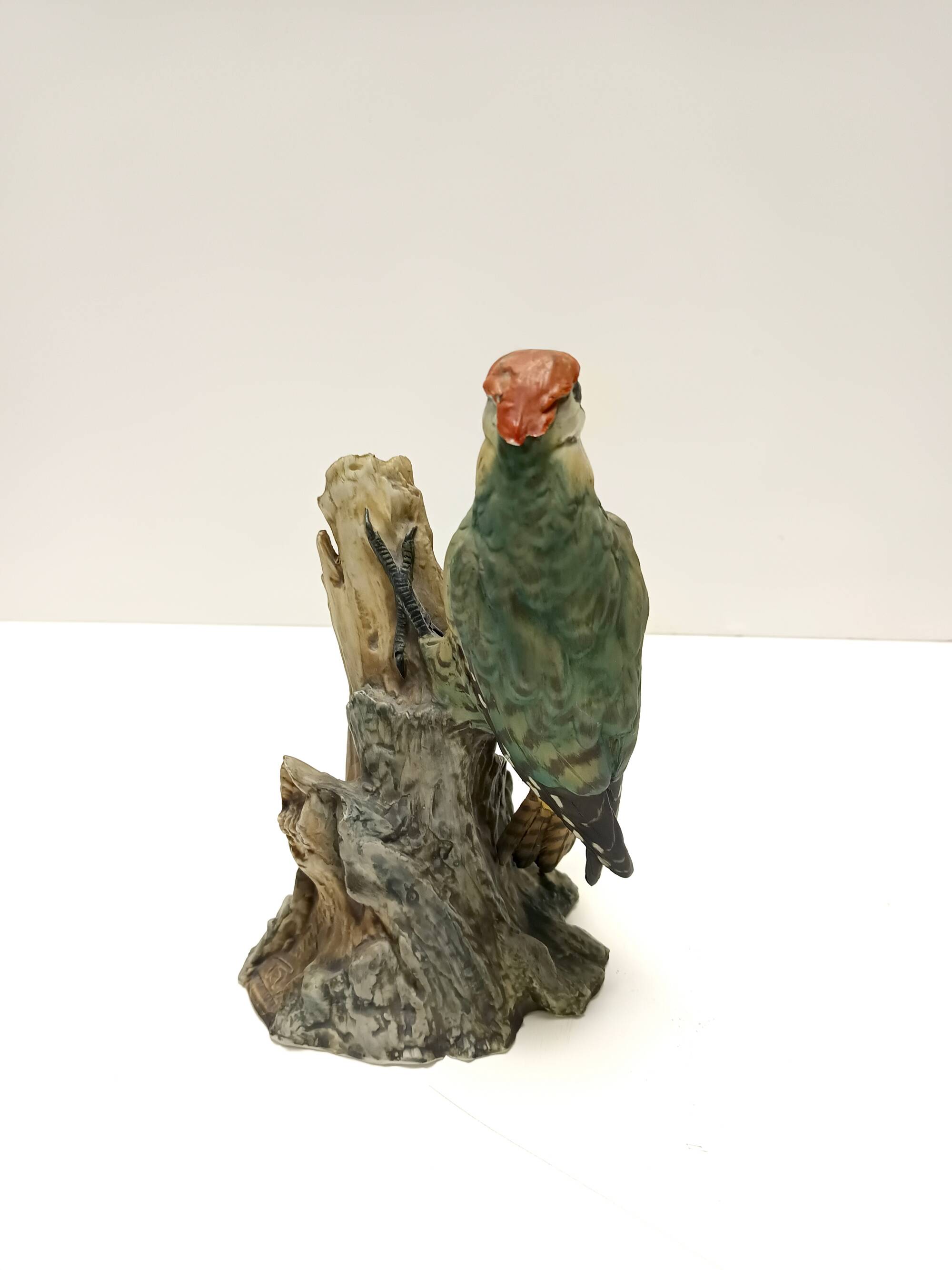 Vintage Hand-Painted Ceramic Woodpecker by Bepi Tay, Italy