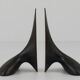 Pair of minimalist mid-century brass bookends by Carl Auböck #3653, Vienna, Austria.