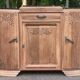 Art Deco sideboard renovated in solid walnut with black marble, 1930.