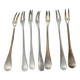 Set of 6 silver snail forks