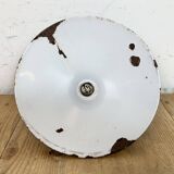 Industrial Blue Enamel Factory Pendant Lamp, 1950s