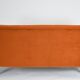 Vintage Three-seater velvet Sofa, Germany 1960s, rusty, restored
