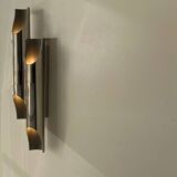 Paire d’appliques doubles vintage en métal chromé par Delightfull Galiano