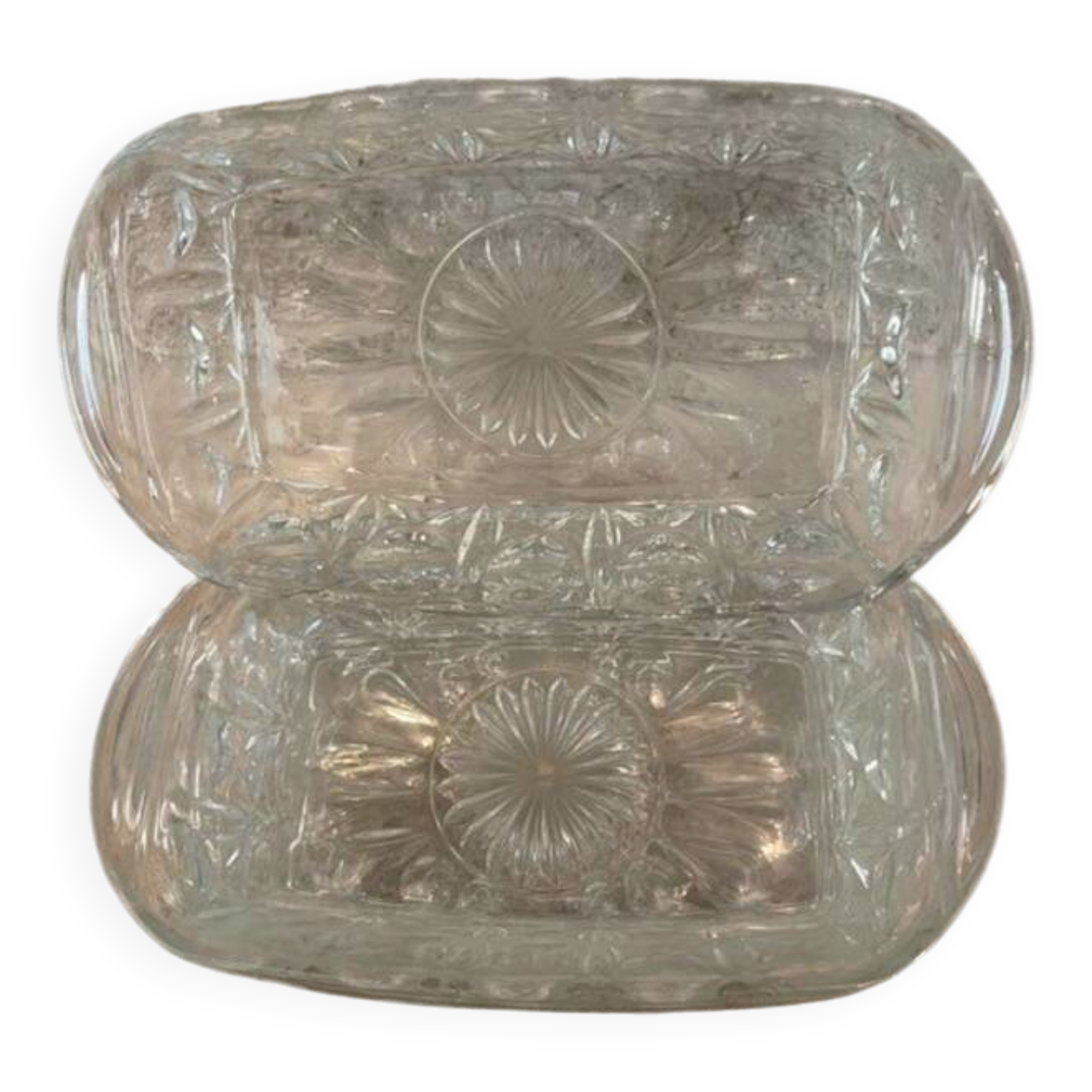 Set of 4 old aperitif dishes - Reims glass