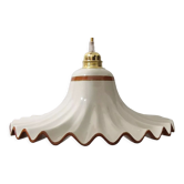 Serrated ceramic pendant lamp