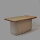 Soft Table — One-Off Sculptural Table in Reclaimed Oak and Wool by Zachte Z
