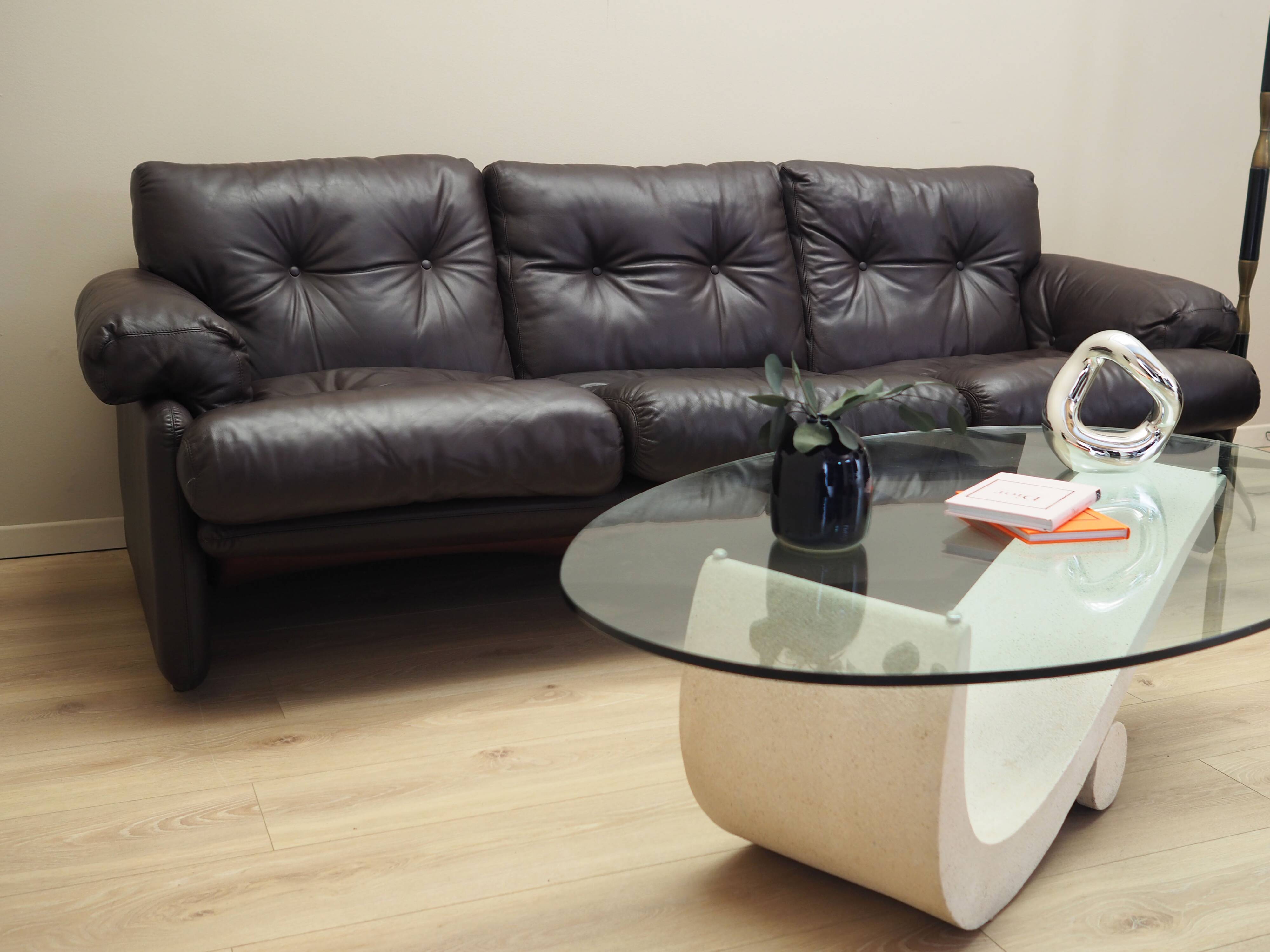 Leather living room set, Italian design, 60s, manufacturer: B&B Italia, designer: Tobia Scarpa