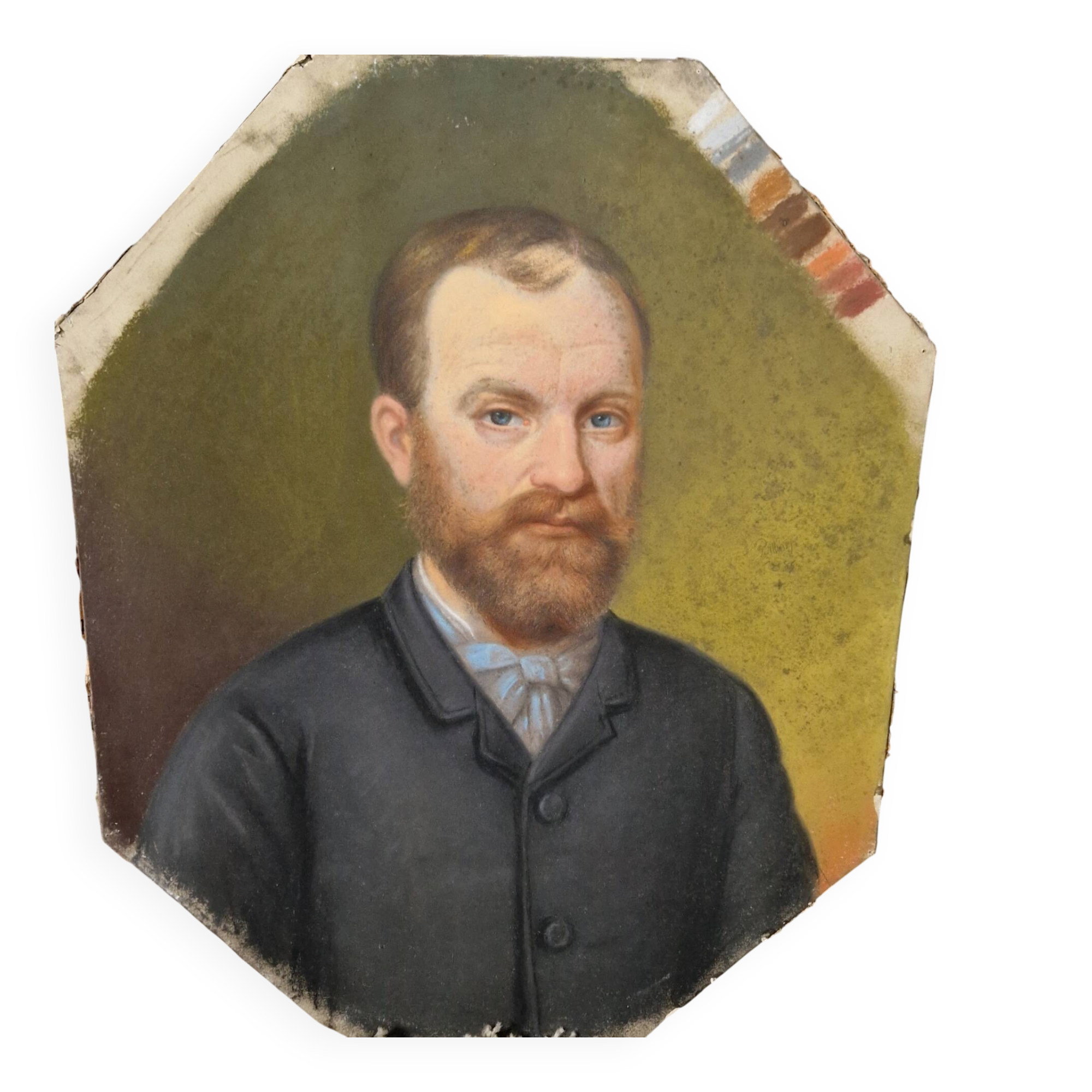 19th-century pastel portrait