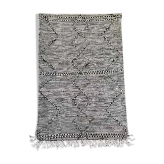 Black Berber carpet zanafi 100x150 cm
