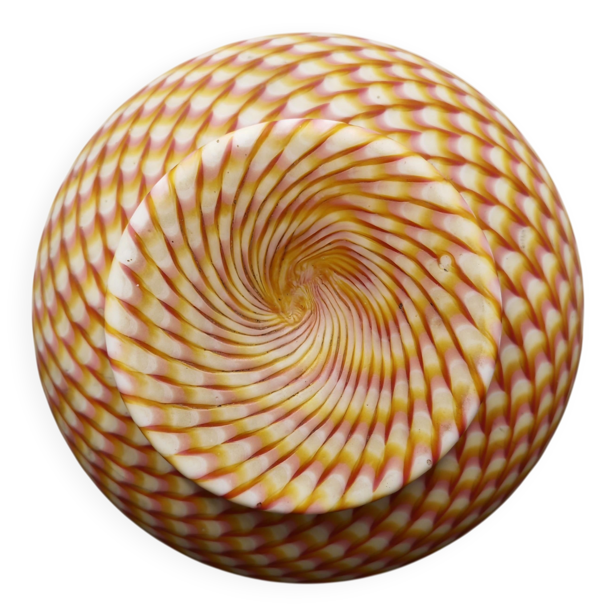 Victorian satin glass vase by Stevens and Williams, 1880s.