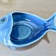 Empty pocket, blue cracked Charolles ceramic, 1960s