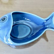 Empty pocket, blue cracked Charolles ceramic, 1960s