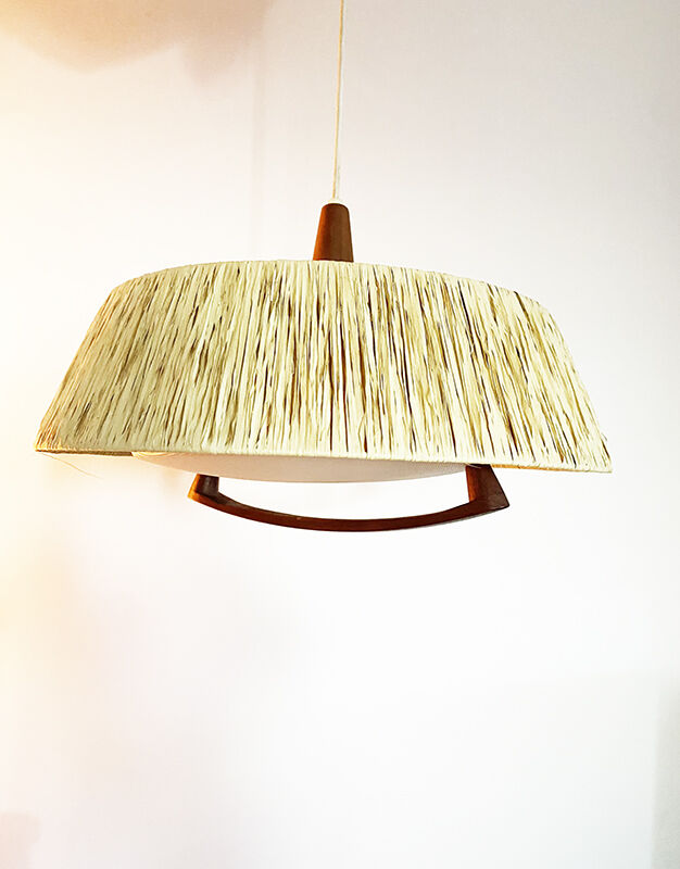 Teak pendant light Maison Temde Leuchten