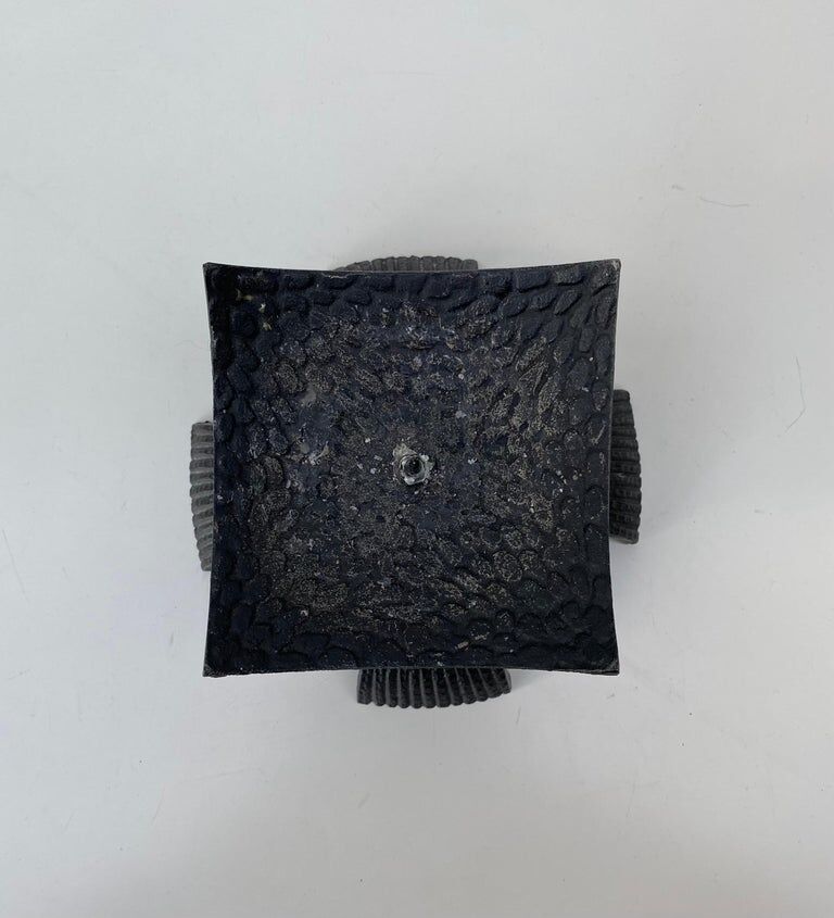 Brutalist Iron Candlestick, ca. 1960s