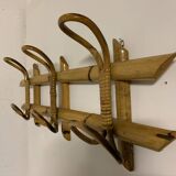 Italian rattan coat rack