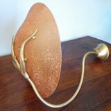 Asymmetrical hanging lamp with orange lampshade 70s/80s