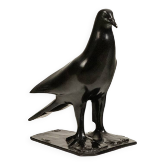 François Pompon, pigeon, bronze sculpture. Edition of 2006.