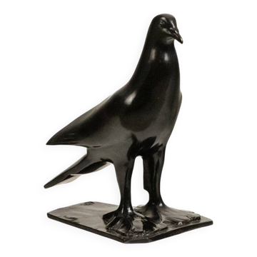 François Pompon, pigeon, sculpture en bronze. Tirage de 2006