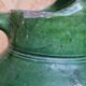 Green varnished stoneware pitcher