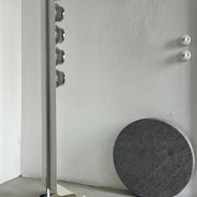 Lampadaire italien chromée sapce age "UfO" dans le style de Reggiani